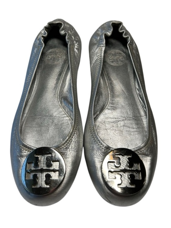 Tory Burch Shoes - Tory Burch Reva Travel Ballet in metallic silver, travel-friendly, flexible sole